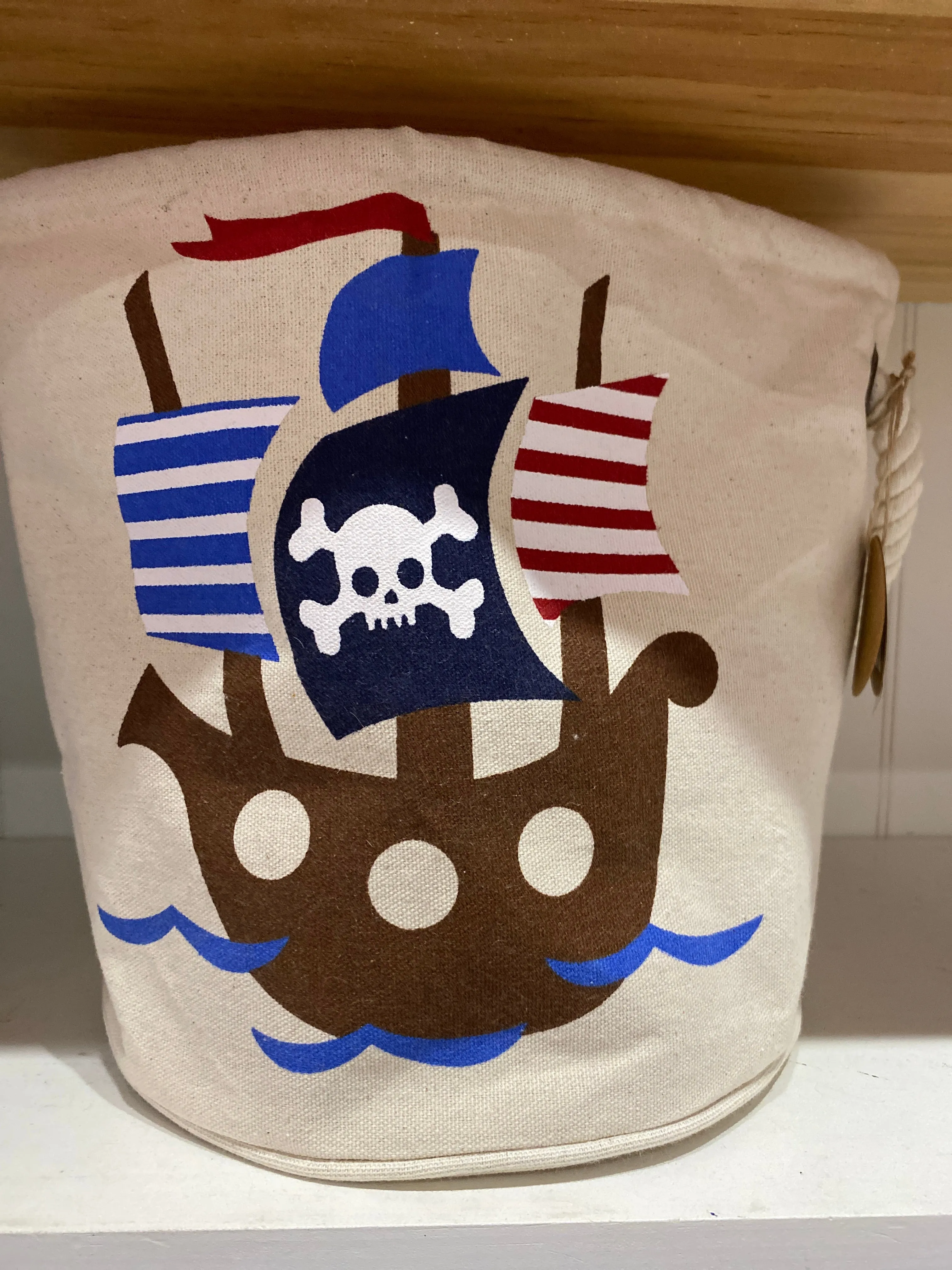 Mud Pie Kids Canvas Beach Bucket