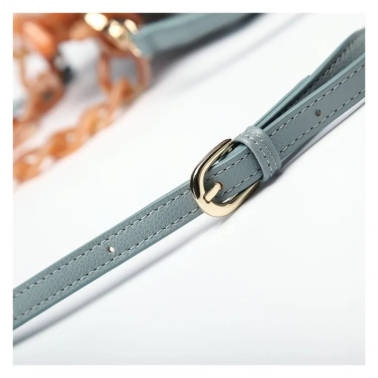 New Fashion Bucket Box Messenger With Acrylic Chains