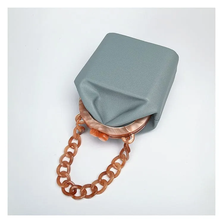 New Fashion Bucket Box Messenger With Acrylic Chains