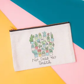 Not Dead Yet, Succa | Succulent Themed Canvas Makeup Bag