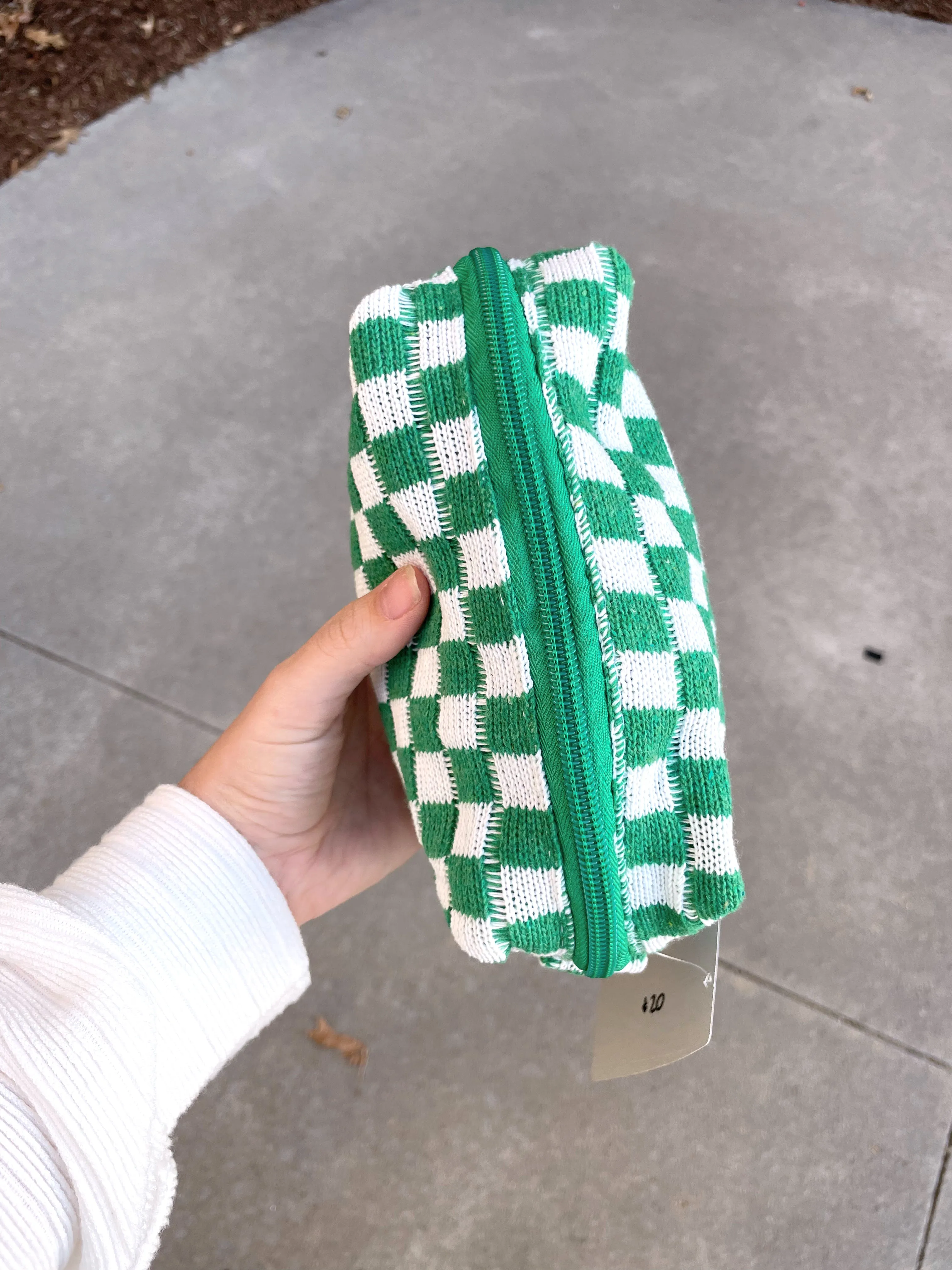 Pack it All Makeup Bag in Green Check