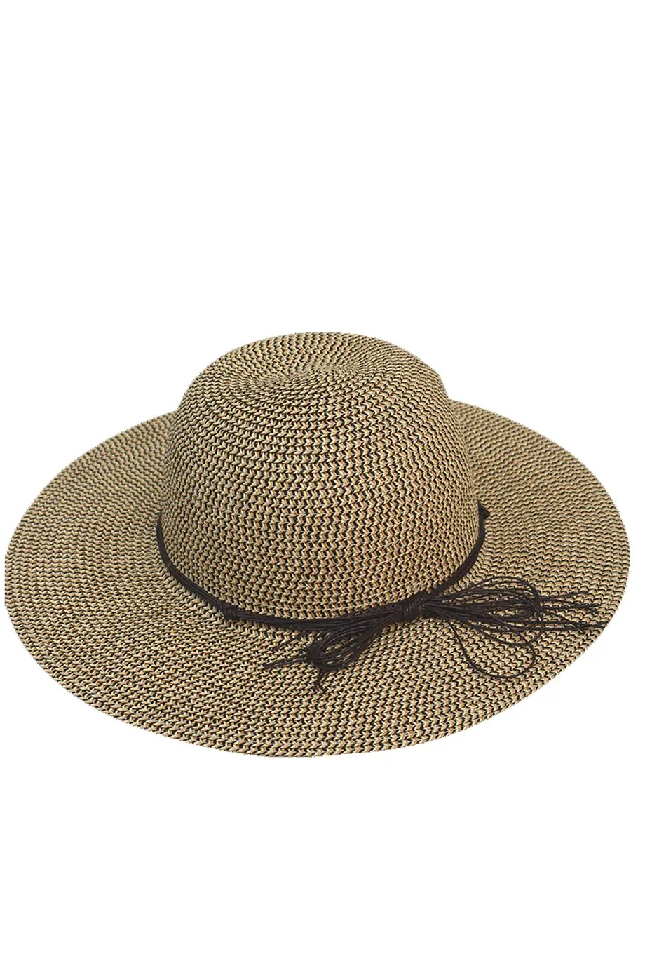 Sazety Beige Straw Beach Hat