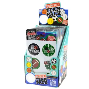 Sports Stickers Team Pack  24 Pieces Per Retail Ready Display 22040
