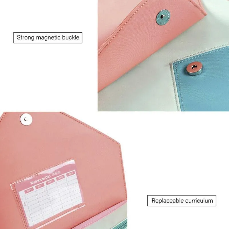 Square Waterproof School Girls Backpack: Breathable Back Children Kids Bookbag