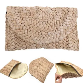 Stylish Casual Ladies' Straw Clutch