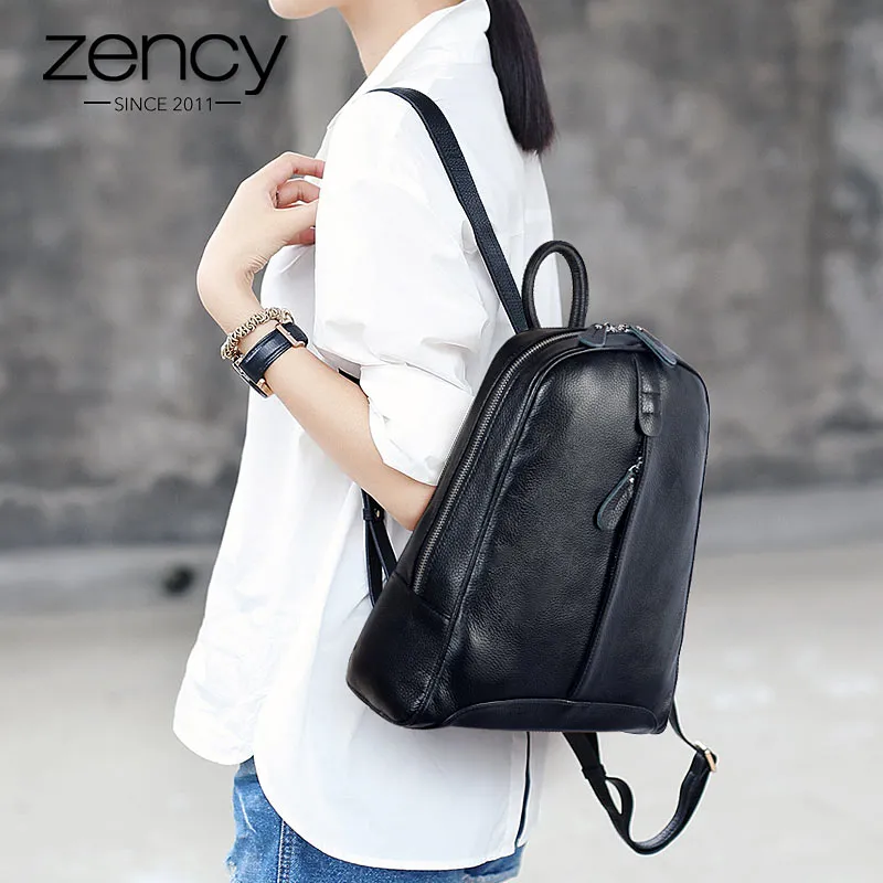 Stylish Genuine Leather Women's Backpack by ZENCY