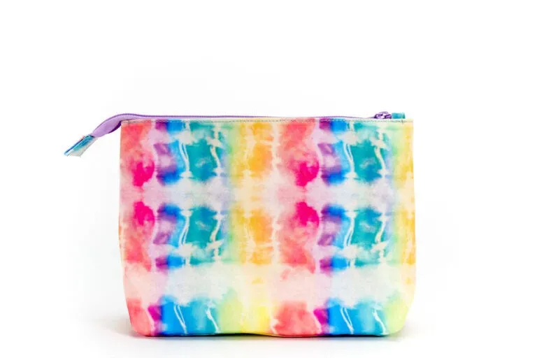 Tie Dye Water Colors Pink Rays M Pouch