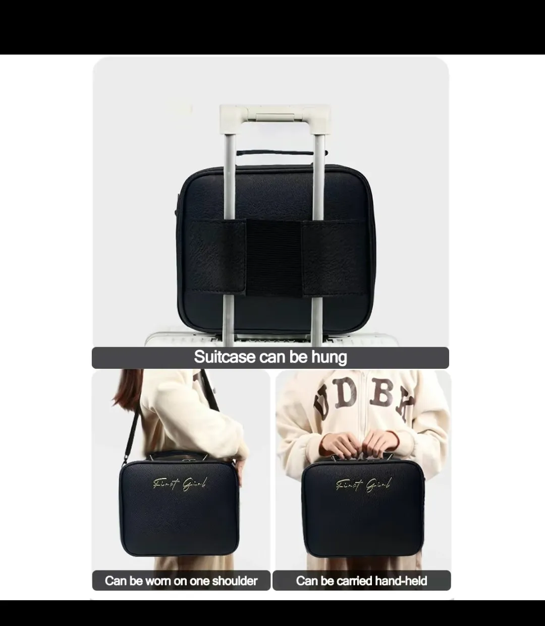 Travel Makeup Bags with Led Mirror