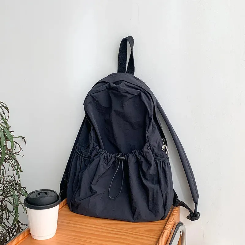 Uakiss Fashion Simple Nylon Trendy Backpacks Japanese Ins Casual All Match Travel Schoolbags Y2k Aesthetic Backpacks for Women Students