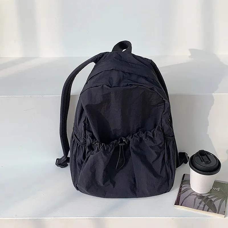 Uakiss Fashion Simple Nylon Trendy Backpacks Japanese Ins Casual All Match Travel Schoolbags Y2k Aesthetic Backpacks for Women Students