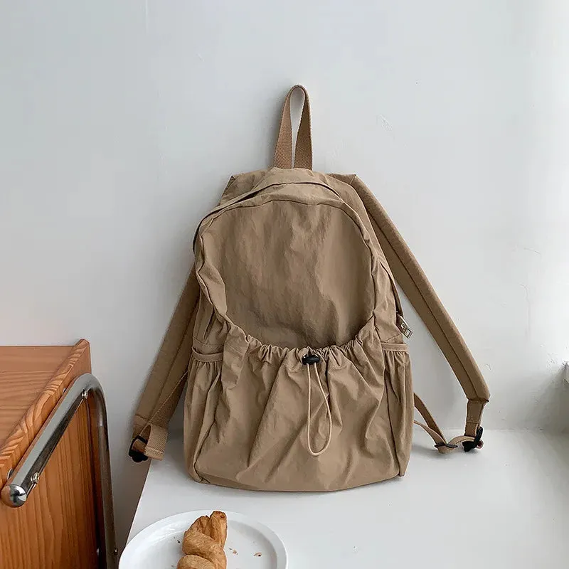 Uakiss Fashion Simple Nylon Trendy Backpacks Japanese Ins Casual All Match Travel Schoolbags Y2k Aesthetic Backpacks for Women Students