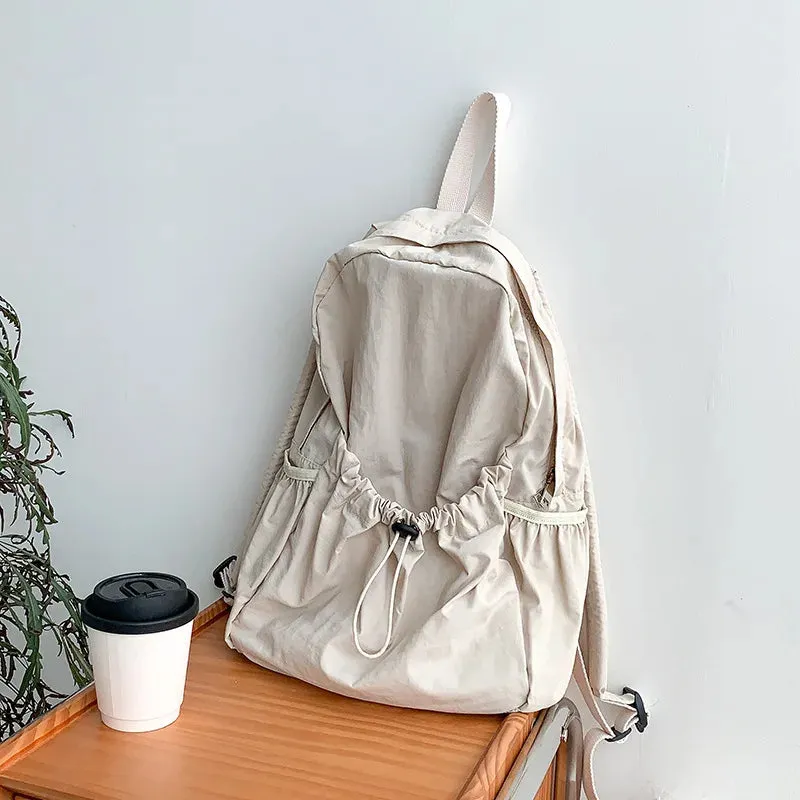 Uakiss Fashion Simple Nylon Trendy Backpacks Japanese Ins Casual All Match Travel Schoolbags Y2k Aesthetic Backpacks for Women Students