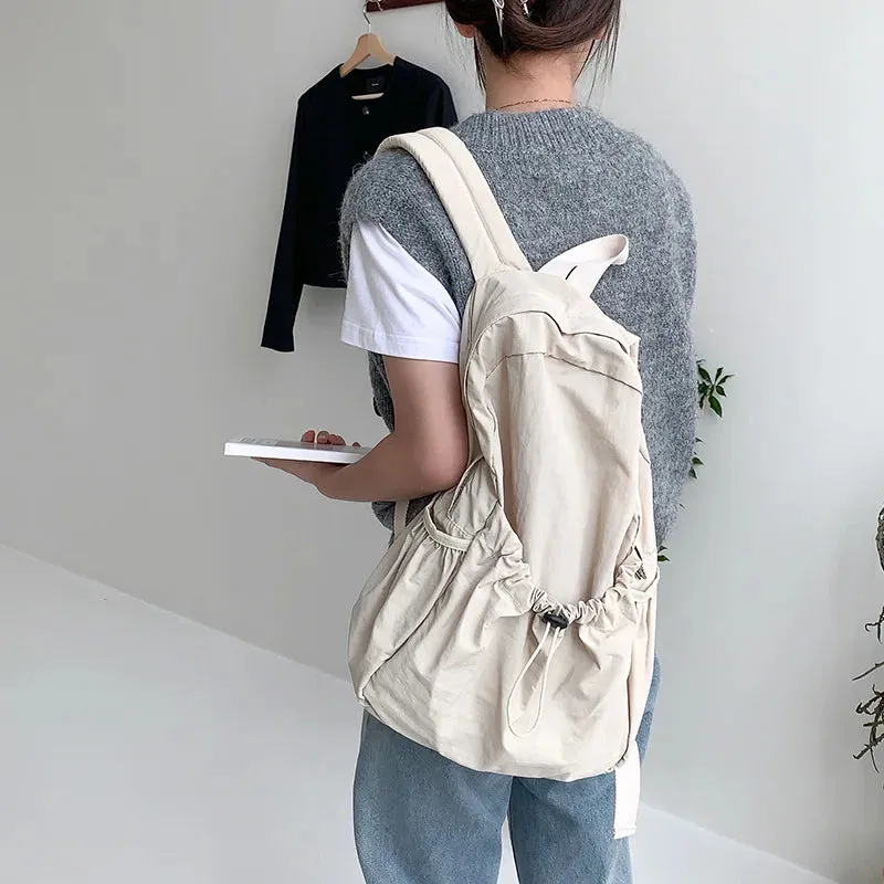 Uakiss Fashion Simple Nylon Trendy Backpacks Japanese Ins Casual All Match Travel Schoolbags Y2k Aesthetic Backpacks for Women Students