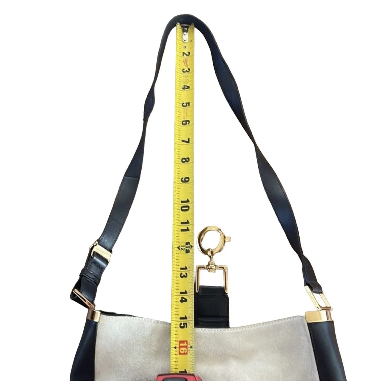 Vintage, Tom Ford era, Gucci, ivory suede & black leather, Jackie hobo shoulder bag with gold hardware