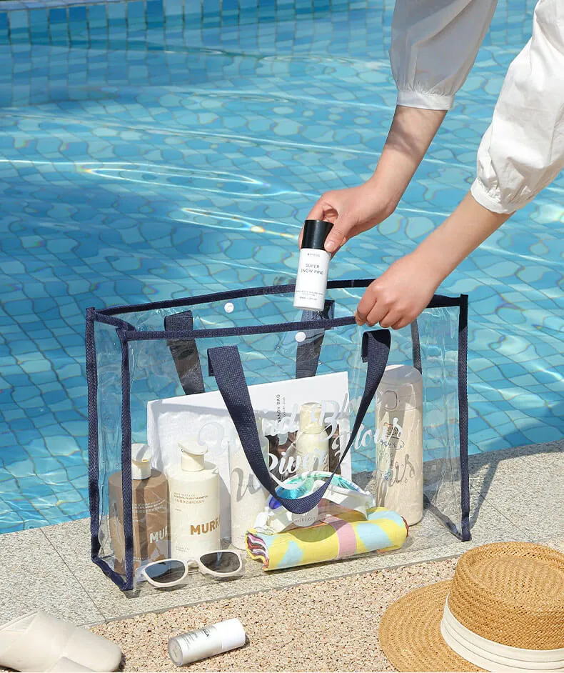Waterproof Clear Pvc Beach Bag-Showtown