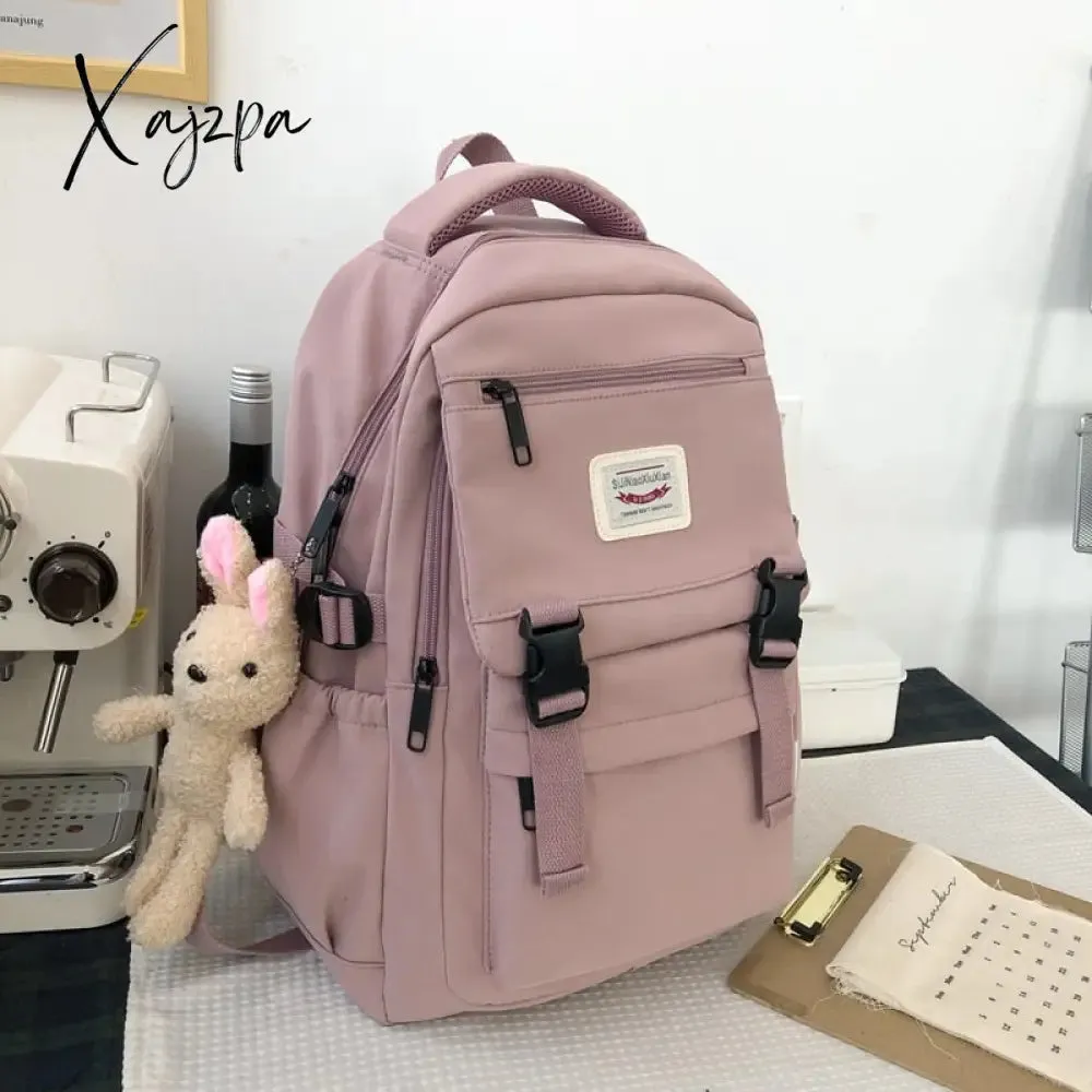 Xajzpa - New Waterproof Nylon Women Backpack Korean Japanese Fashion Female Students Schoolbag Multilayer Simple Sense Travel bag