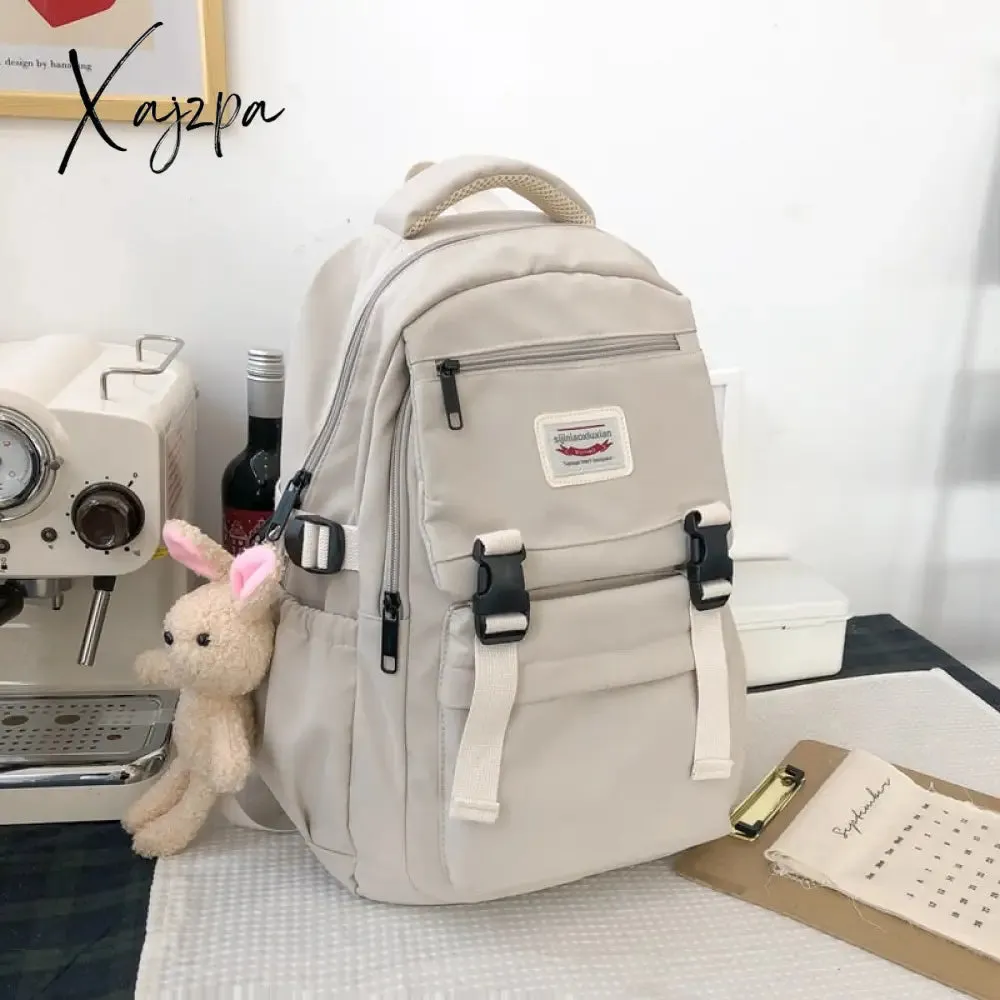 Xajzpa - New Waterproof Nylon Women Backpack Korean Japanese Fashion Female Students Schoolbag Multilayer Simple Sense Travel bag