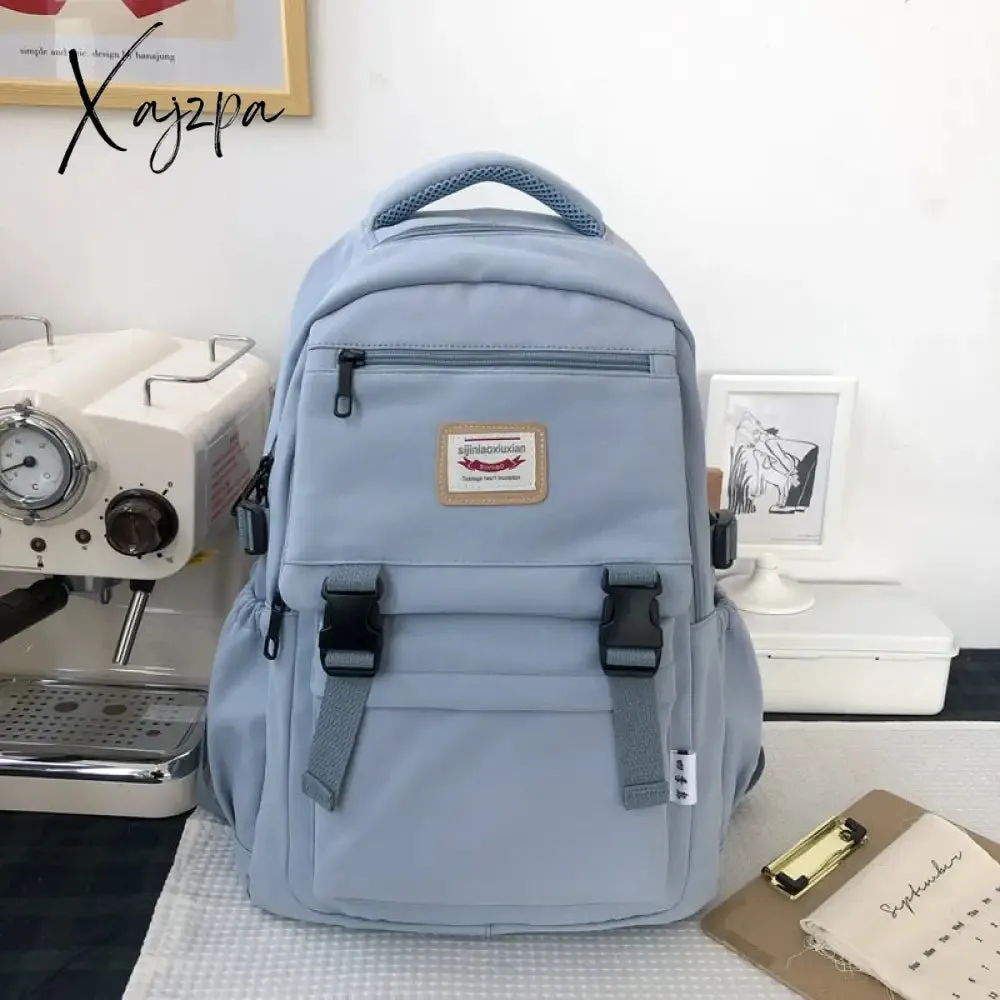 Xajzpa - New Waterproof Nylon Women Backpack Korean Japanese Fashion Female Students Schoolbag Multilayer Simple Sense Travel bag