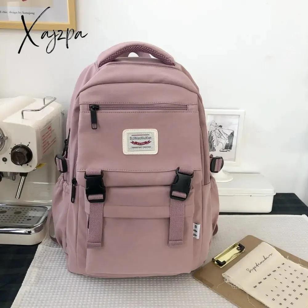 Xajzpa - New Waterproof Nylon Women Backpack Korean Japanese Fashion Female Students Schoolbag Multilayer Simple Sense Travel bag