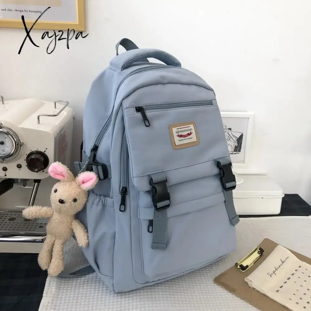 Xajzpa - New Waterproof Nylon Women Backpack Korean Japanese Fashion Female Students Schoolbag Multilayer Simple Sense Travel bag