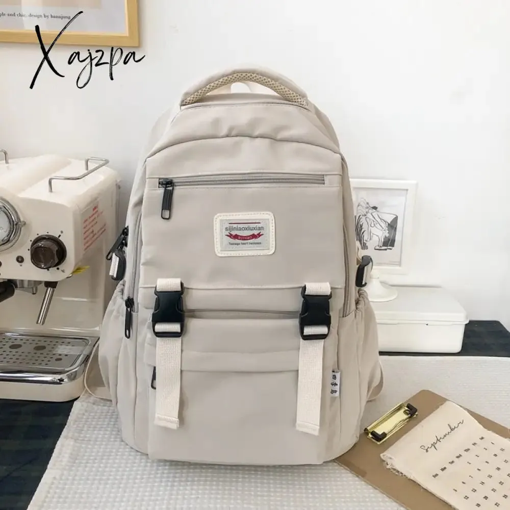 Xajzpa - New Waterproof Nylon Women Backpack Korean Japanese Fashion Female Students Schoolbag Multilayer Simple Sense Travel bag