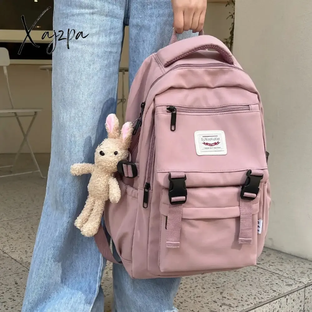 Xajzpa - New Waterproof Nylon Women Backpack Korean Japanese Fashion Female Students Schoolbag Multilayer Simple Sense Travel bag