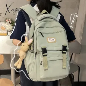 Xajzpa - New Waterproof Nylon Women Backpack Korean Japanese Fashion Female Students Schoolbag Multilayer Simple Sense Travel bag